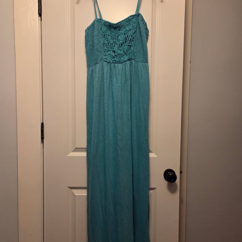 DKNY Jeans Long Aqua Dress